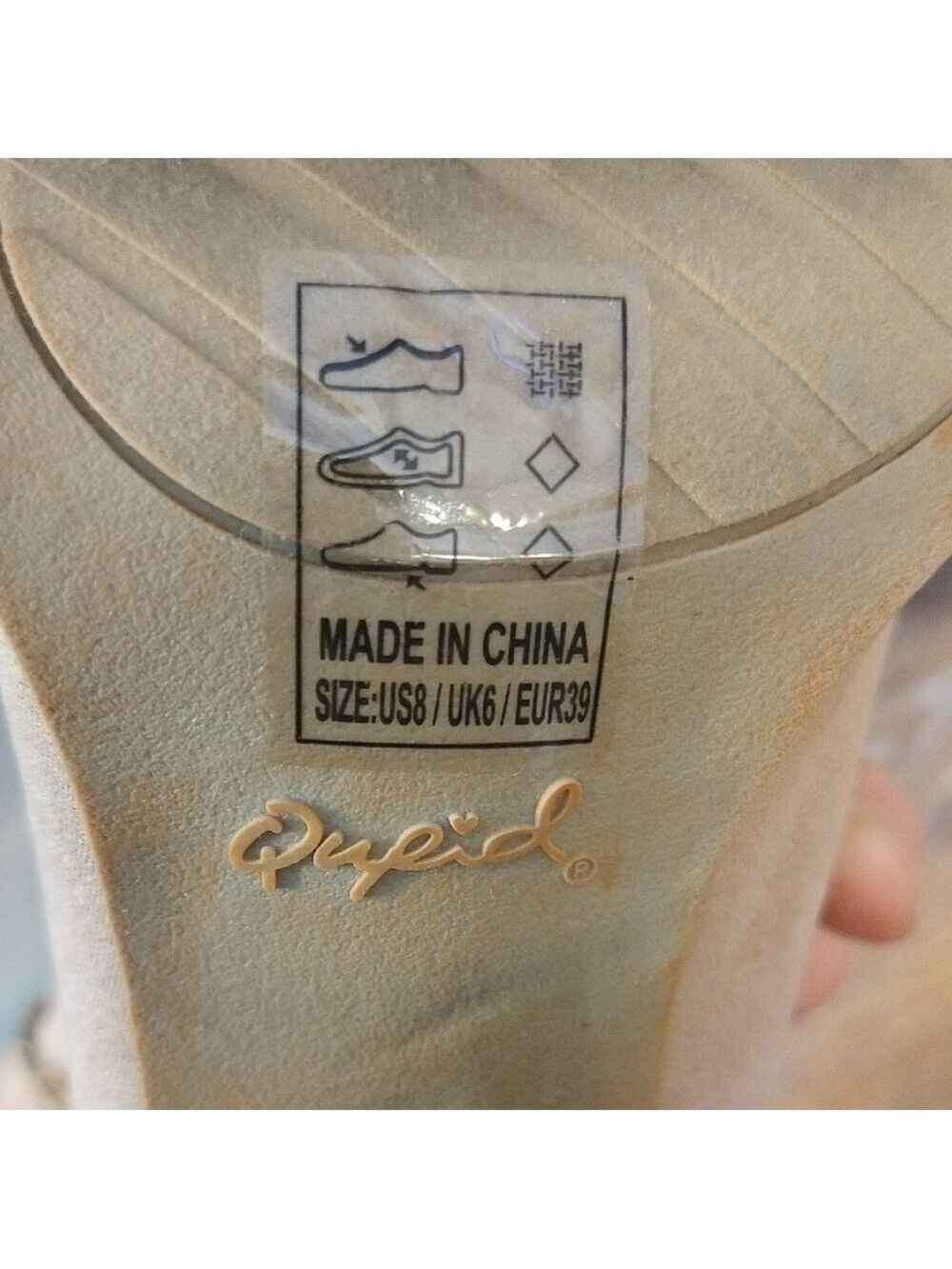 Qupid Tan Heeled Boots Cut Out Design - Picture 2 of 5